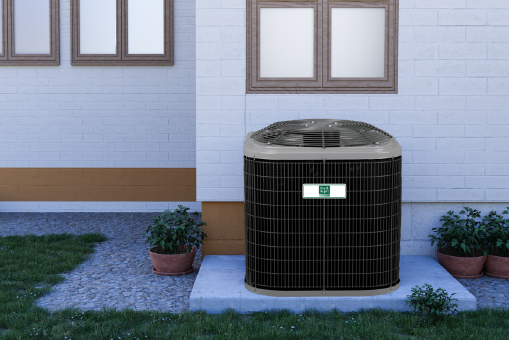 day and night HVAC unit outdoor